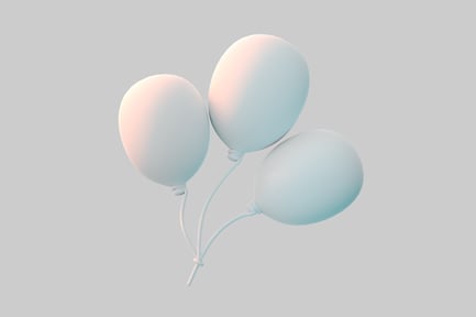 Vista previa: Manojo de globos pastel