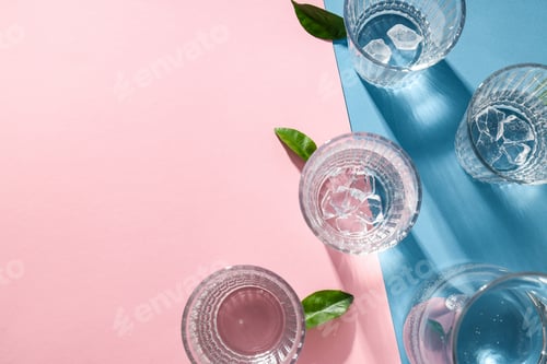 Preview: Concept of thirst and freshness, fresh water, space for text