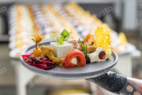 Preview: Delicious cold appetizer on a plate