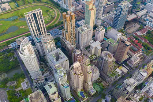 Preview: Bangkok downtown, Thailand in urban city in Asia.