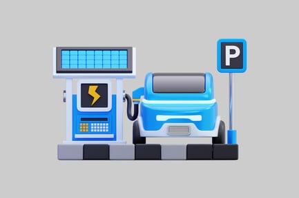 Preview: Electric Vehicle Charging In Parking Spot