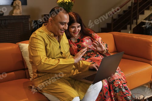 Preview: Couple Having Online Meeting With Relatives