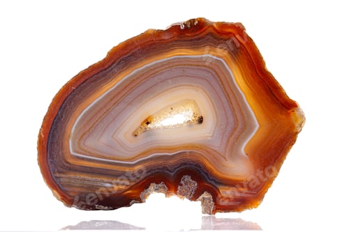 Preview: macro mineral stone agate on a white background