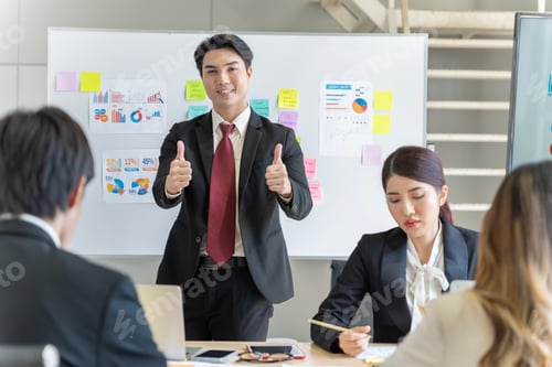 Preview: A group of young Asian businessmen
