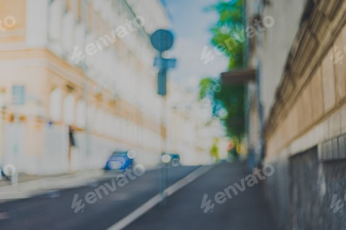 Preview: City Blur- Background Beautiful. Wonderful Bokeh In The Blur Area In The Summer.
