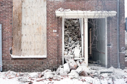 Preview: Demolished house. Construction site