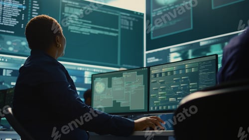 Preview: Cyber security expert working on encryption and IT security in agency