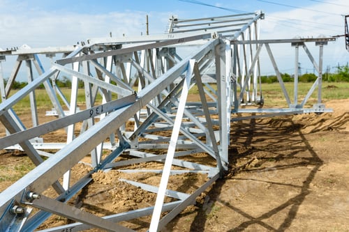 Preview: Installation of column for high-voltage electricity line