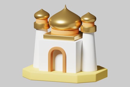 Preview: White structure with golden domes