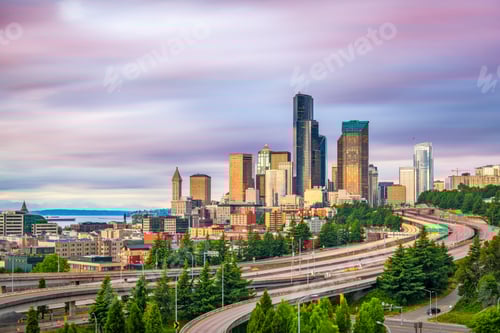 Preview: Seattle, Washington, USA downtown city skyline