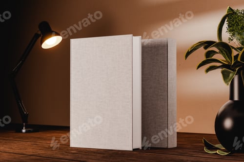 Preview: oft two books on wooden table