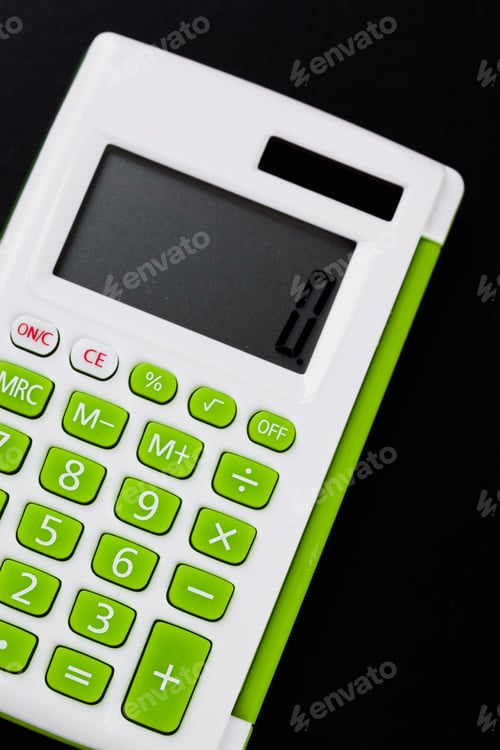 Preview: Calculator on black background