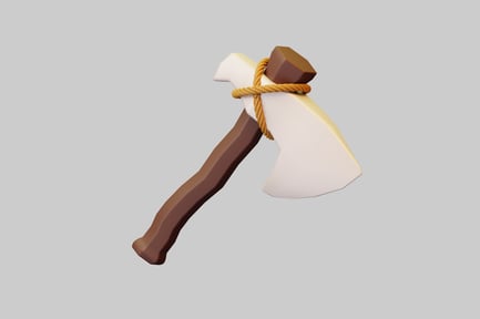 Preview: Stylized hand axe with rope