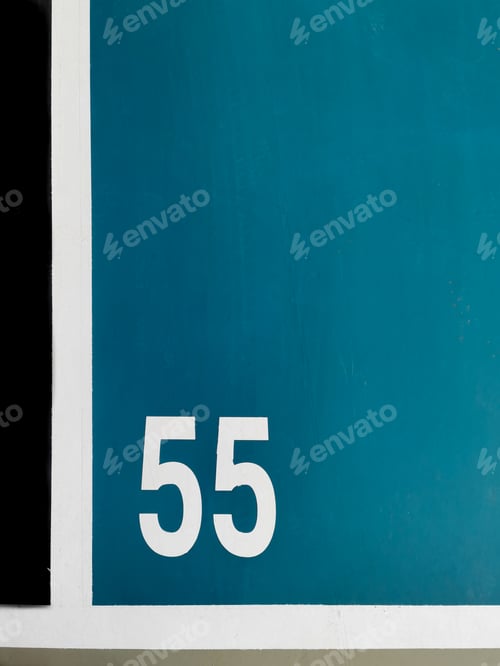 Preview: Parking numbers on a parking lot floor. Free space available, Park numbering background