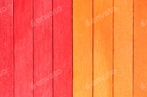 Preview: Vivid background from orange and red wooden planks.