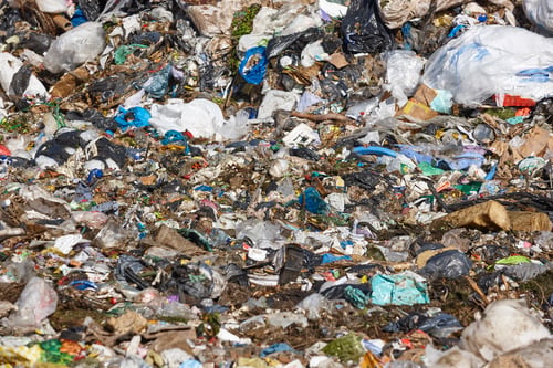 Preview: Open air garbage dump. Plastic waste pollution. Global warming. Climate