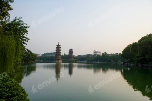 Preview: Pagodas by the water in Guilin