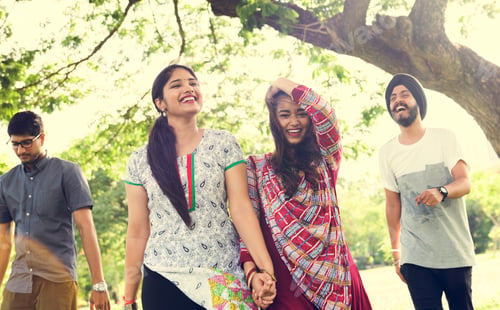 Preview: Indian Ethnicity Park Companionship Friend Concept