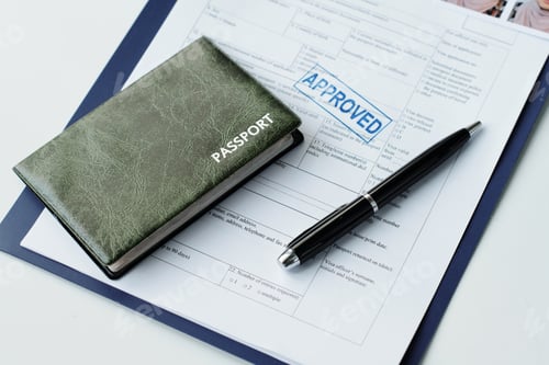 Preview: Passport And Visa Application On Table