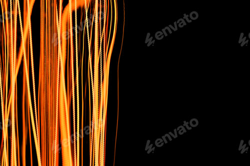 Preview: Closeup of an orange neon lamp lights