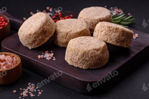 Preview: Raw falafel, a traditional oriental dish with spices and herbs