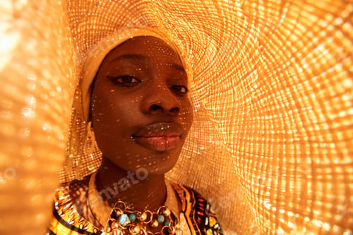 Preview: African American Girl in Straw Hat