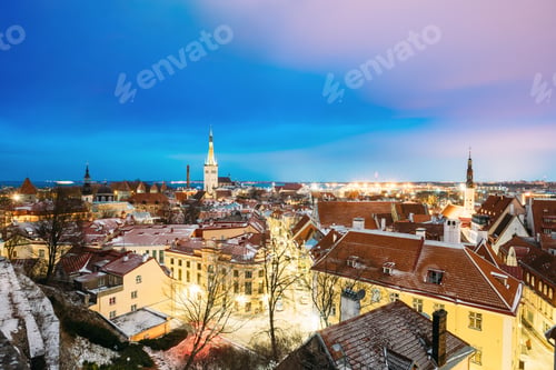 Preview: Traditional Old Architecture Cityscape In Historic District Of T