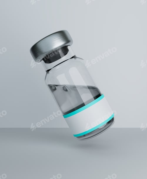 Preview: vaccine bottle on grey background