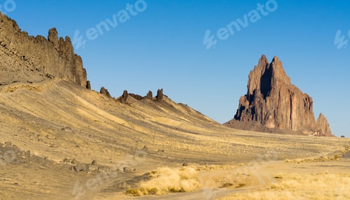 Preview: Rocky Craggy Butte Shiprock New Mexico United States