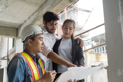 Preview: Couple checks the work of a contractor building a house for them.