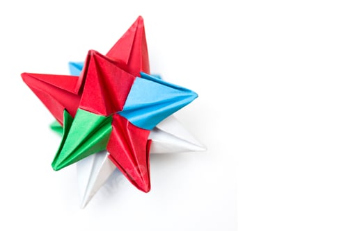 Preview: Star shape made of colorful ribbons