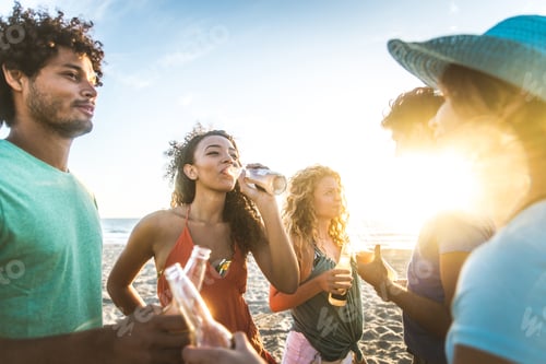 Preview: Friends partying on the beach