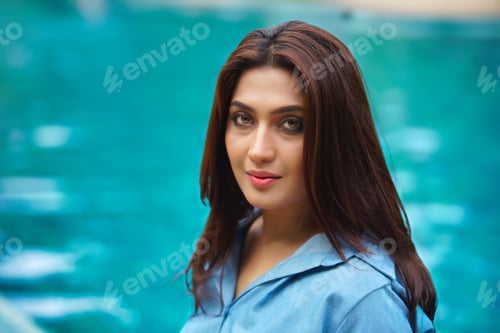 Preview: Beautiful model near the pool