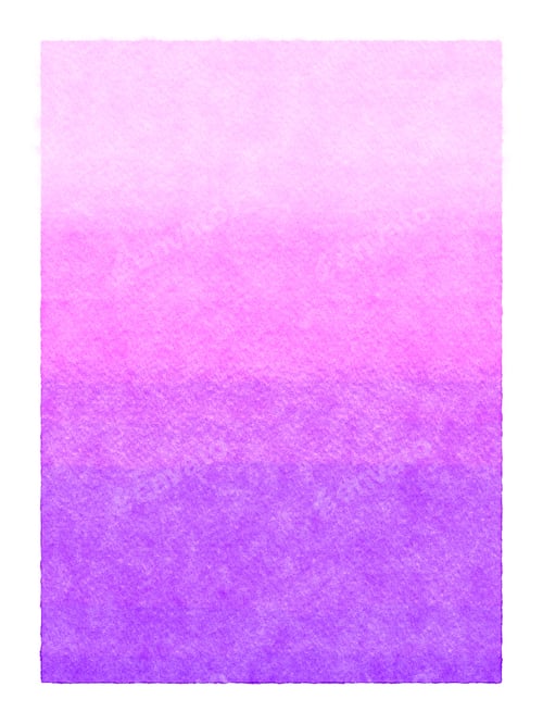 Preview: Ombré purple watercolor painting with white taped borders
