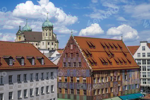 Preview: Cityscape of Augsburg with view to the historic town hall