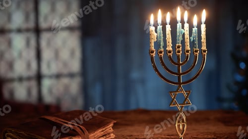 Preview: Blow out candles on Hanukkah Candlestick
