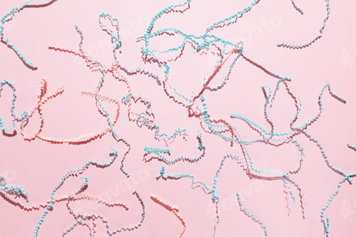 Preview: Colorfull streamers on pink background