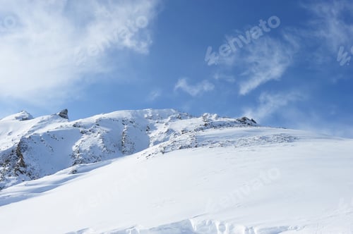 Preview: Mountains with snow in winter