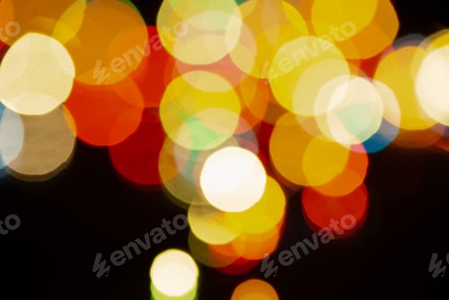 Preview: colored blurred bokeh christmas garlands