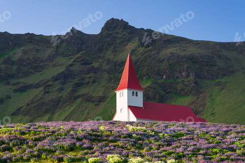 Preview: Church in the Vik town, Iceland