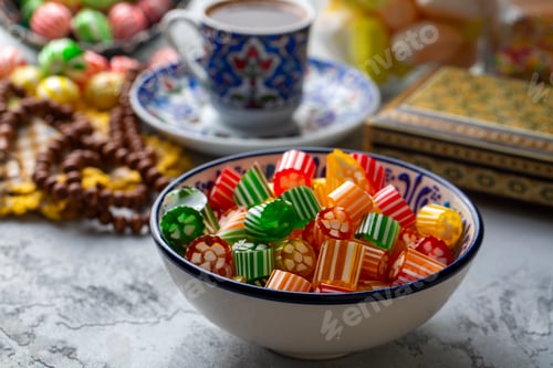 Preview: Traditional Turkish Ramadan Sweet Sugar Candy, Chocolate candie and Almond candies