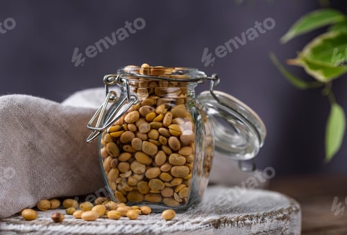 Preview: Soy bean in glass jar