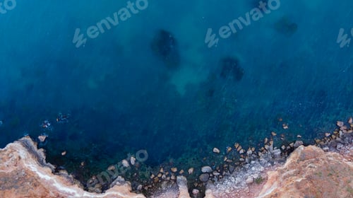 Preview: Top-down view over Bolata Coast Cliff, Kaliakra in Bulgaria