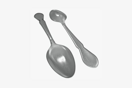 Preview: Silver spoons with ornate handles