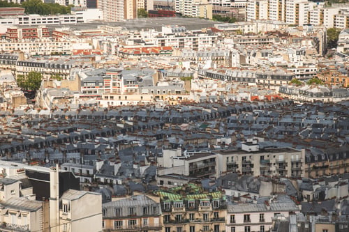 Preview: Aerial view of Paris business district