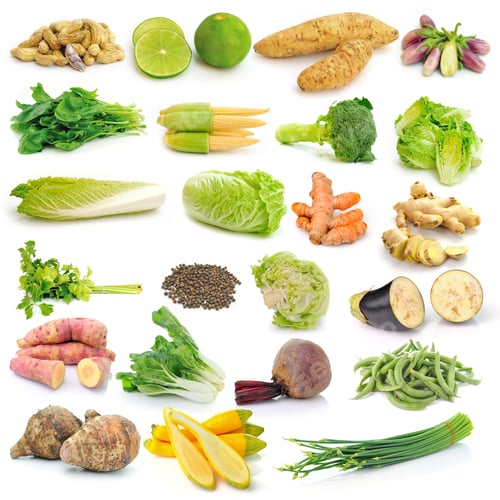 Preview: set of vegetable on white background