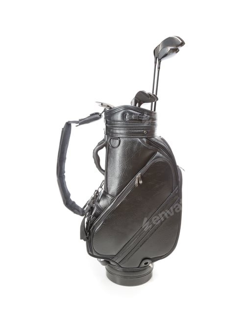Preview: Blank Large Golf Bag with Clubs Isolated on a White Background