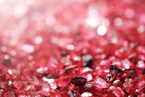 Preview: Precious stones Red background with bokeh blur and lightings
