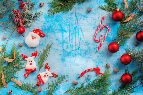 Preview: Christmas holiday decoration with copy space