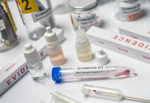 Preview: Detail of DNA sampling box in Laboratorio forensic equipment, conceptual image